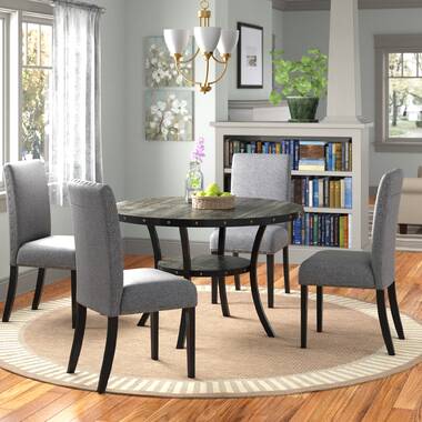 Gracie Oaks 5 Piece Pedestal Dining Set Reviews Wayfair